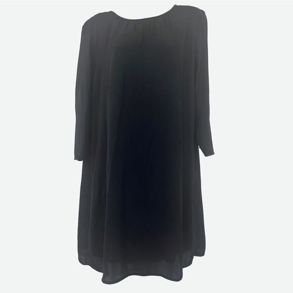 MOD REF Dress Women's Medium Black Lined Semi Sheer Shift Goth Dark Fairy - Picture 2 of 8